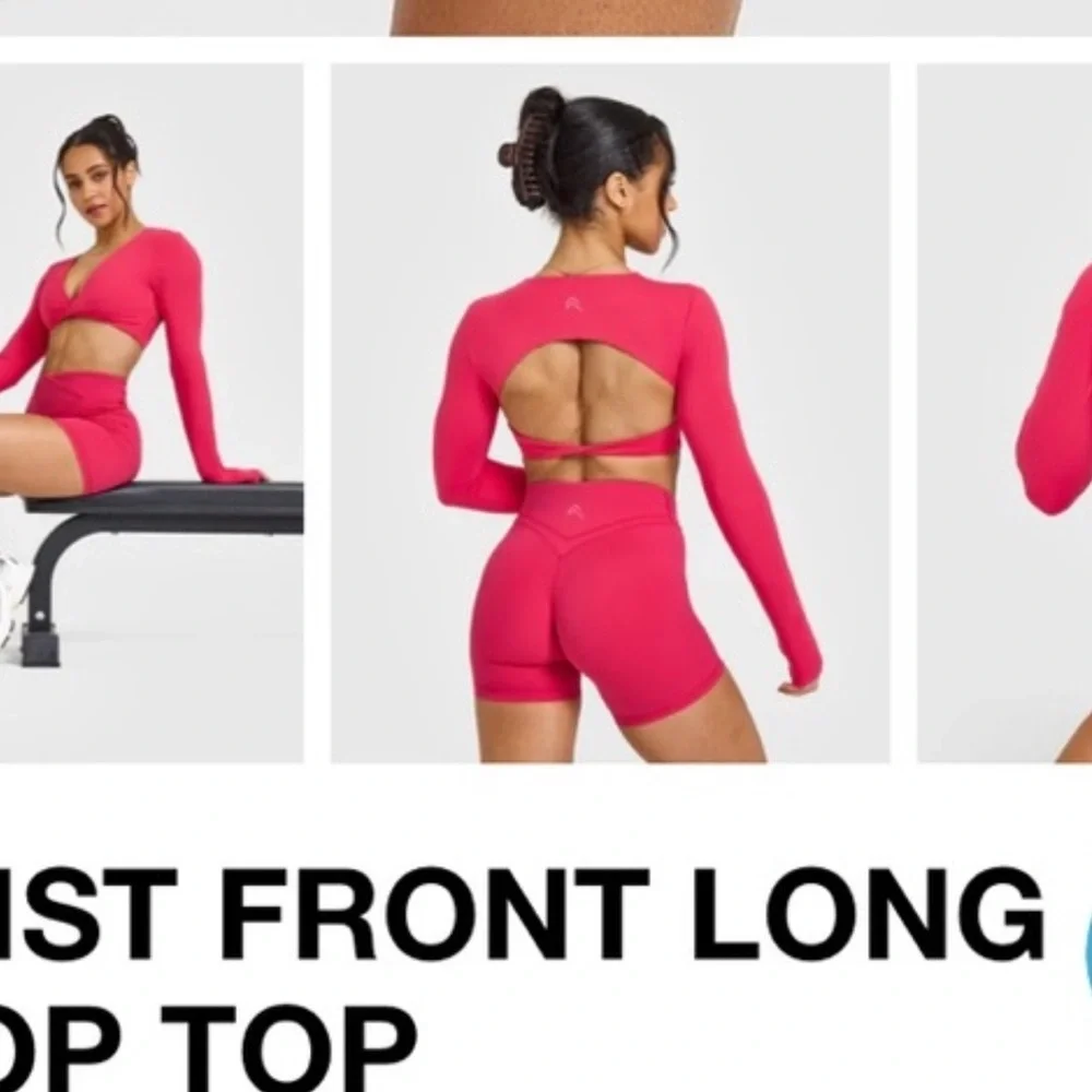 Oner Active Unified Twist Front Long Sleeve Crop Top - Picture 10 of 11